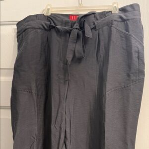 Elle Charcoal Tie-Waist Trousers